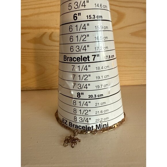 Gold Tone Chain Bracelet With Lobster Clasp & Adjustable Length - Picture 3 of 3